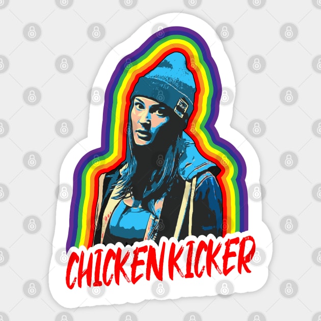 Chicken Kicker Sticker by EEJimenez